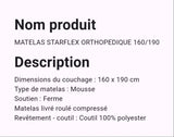 Matelas Starflex orthopédique 160/190