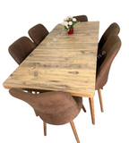 Table A Manger 6 Sieges Marron