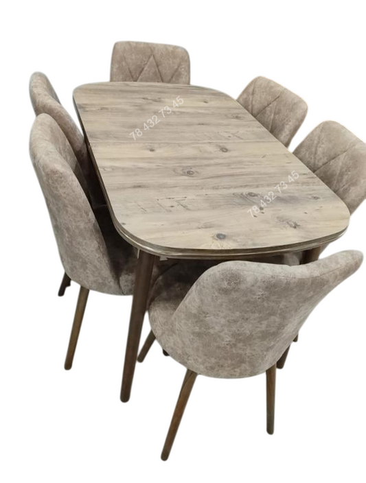 Table A Manger 6 Sieges Marron