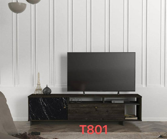 TABLE TÉLÉVISEUR T801 NOIR 1.80