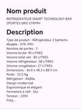REFRIGERATEUR SMART TECHNOLOGY BAR 2PORTES GRIS STR99H