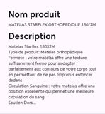 MATELAS STARFLEX ORTHOPEDIQUE 180/2M