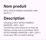 SPLIT ASTECH 9000 BTU INVERTER +WIFI 1.25CV 09VTF111
