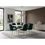 TABLE A MANGER 6 PLACES 80X140 MÉTAL 6 BLANC VERT