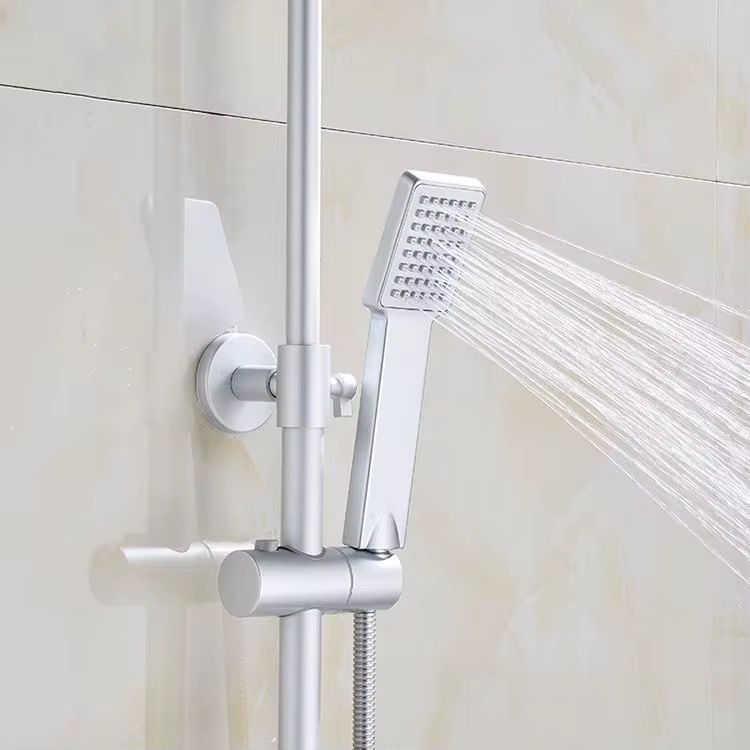 Colonne de douche à effet pluie, douchette multifonction, barre coulissante réglable robinets muraux