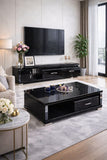 TABLE TELEVISEUR NOIR 160X40 TV204 TABLE BASSE 120X60 204