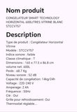 CONGELATEUR SMART TECHNOLOGY HORIZONTAL 600LITRES VITRINE BLANC STCCV757