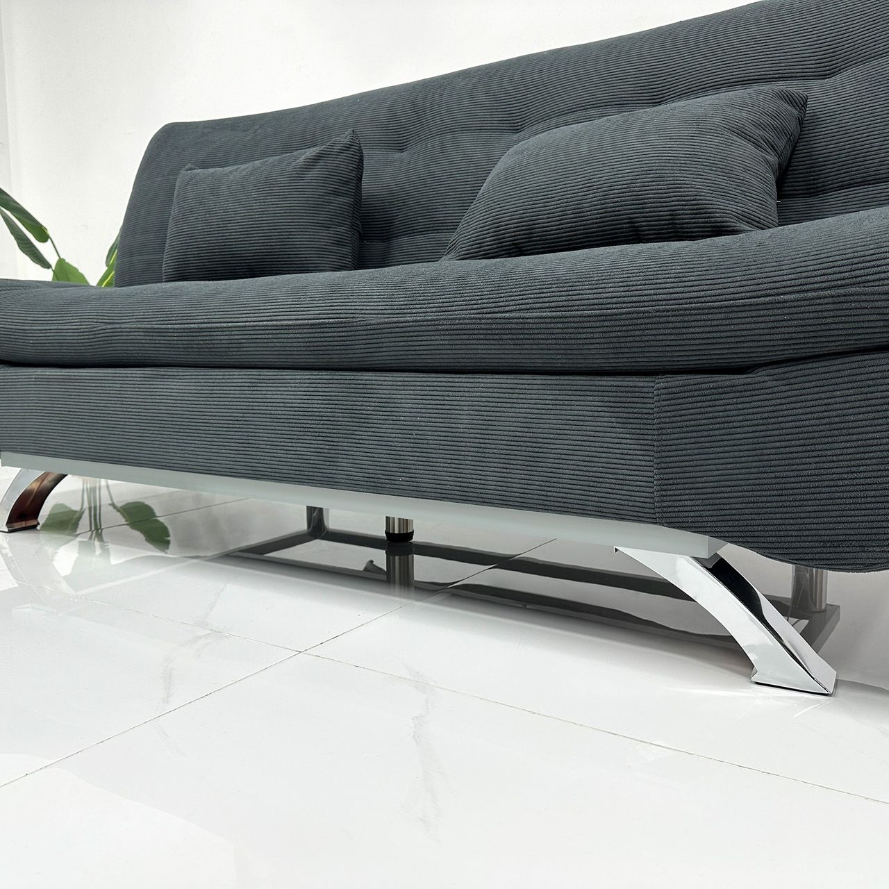 Canapé-lit avec coussins moelleux et ultra confortables - Canapé transformable en Lit Noir