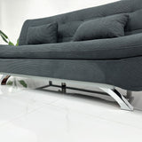 Canapé-lit avec coussins moelleux et ultra confortables - Canapé transformable en Lit Noir