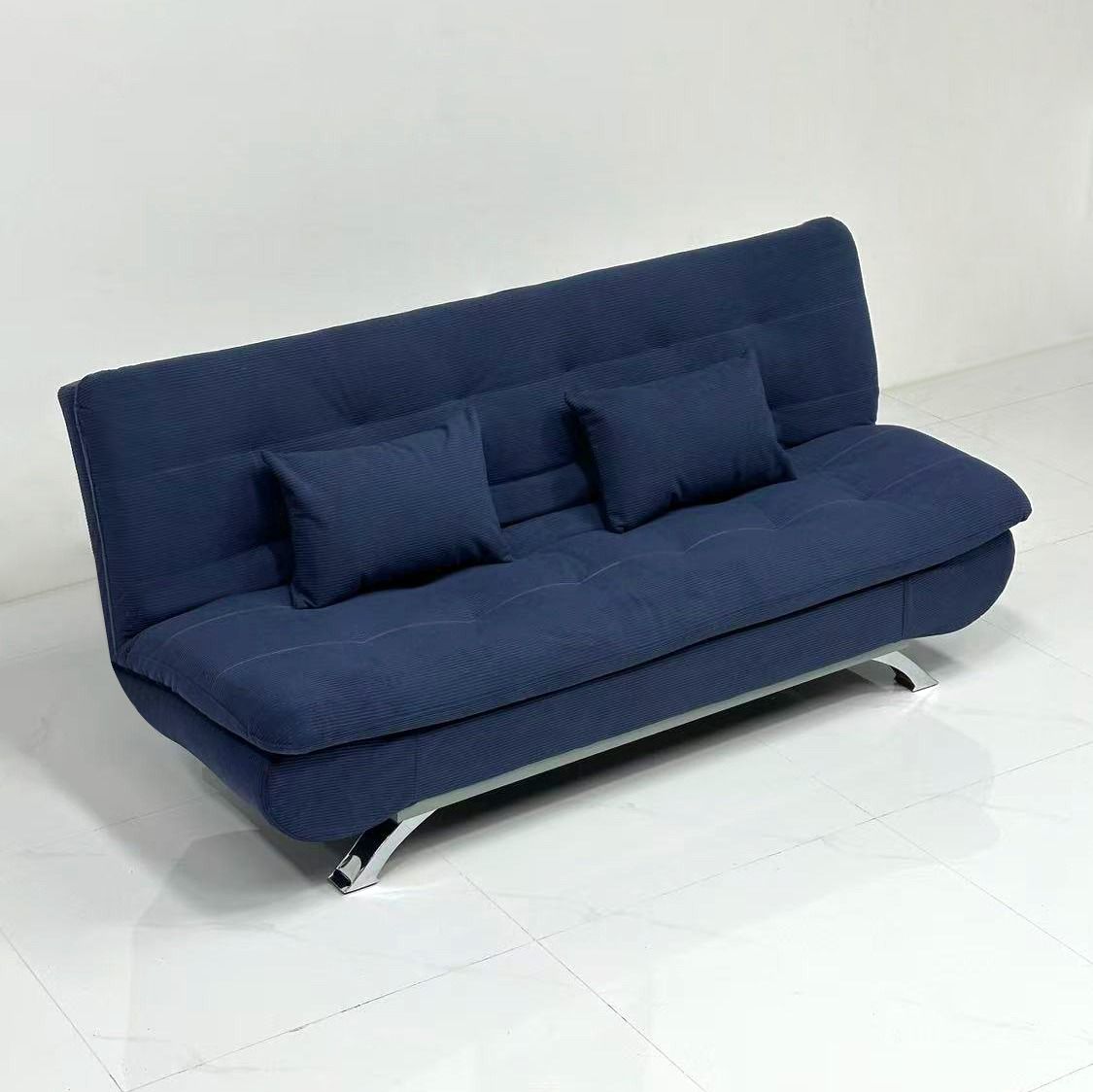 Canapé-lit avec coussins moelleux et ultra confortables - Canapé transformable en Lit bleu