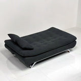 Canapé-lit avec coussins moelleux et ultra confortables - Canapé transformable en Lit Noir