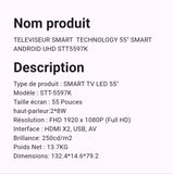 Téléviseur Smart Technology 55" Smart Android