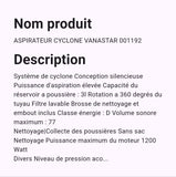 Aspirateur Cyclone Vanastar