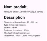 Matelas Starflex orthopédique 90/190