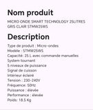 MICRO ONDE SMART TECHNOLOGY 25 LITRES GRIS CLAIR STMW25WG