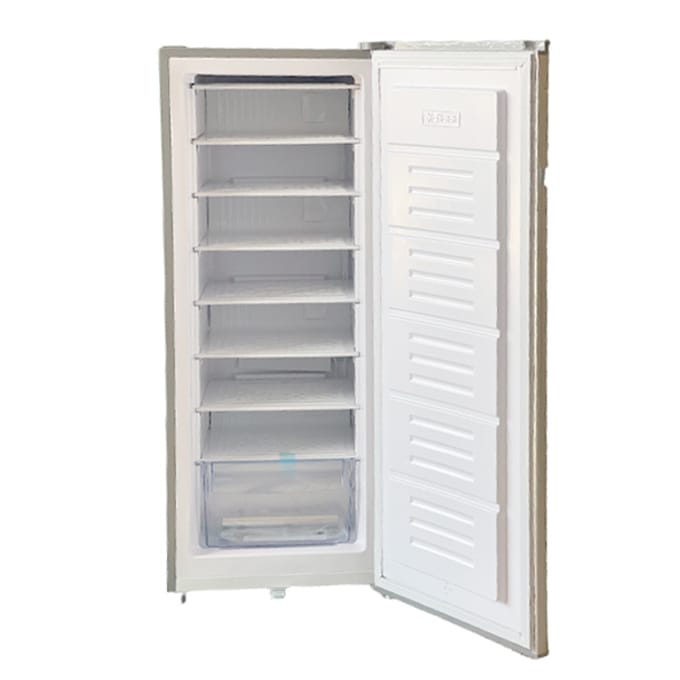 Congélateur ROCH vertical 8 tiroirs plaque aluminium  gris RUF395