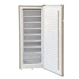 Congélateur ROCH vertical 8 tiroirs plaque aluminium  gris RUF395