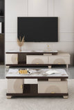 TABLE TELEVISEUR BEIGE MARRON 150X34 TV431 + TABLE BASSE 120X60 431
