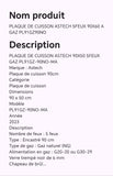 PLAQUE DE CUISSON ASTECH 5FEUX 90X60 A GAZ PL91GZ90NO