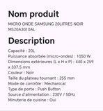 MICRO ONDE SAMSUNG 20LITRES NOIR MS20A3010AL