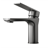 Robinet Salle de bain et cuisine, Acier inoxydable, Style contemporain, Poignée à levier, Bâti col de cygne à arc élevé