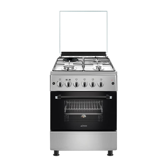 CUISINIERE ASTECH 4FEUX 60X60 3FEUX GAZ 1FEUX ELECTRIQUE + FOUR A GAZ EL31GEL