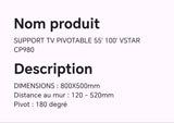 SUPPORT TV PIVOTABLE 55" 100" VSTAR  CP980
