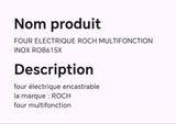 FOUR ELECTRIQUE ROCH MULTIFONCTION INOX ROB615X