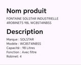 FONTAINE SOLSTAR INDUSTRIELLE 4ROBINETS 98L WC85T4INBSS