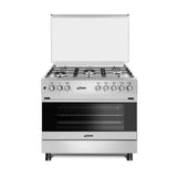 Cuisinière ASTECH 5feux 90X60  à gaz full option ventilo + four électrique CK97MS