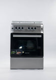 Cuisinière ELACTRON 4feux 60X60 semi inox EL5757
