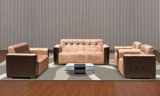 SALON PARADISE 7PLACES TISSU&SIMILICUIR COULEUR AU CHOIX SDM014