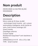 MICRO ONDE LG 25LITRES BLANC MS2535GISW