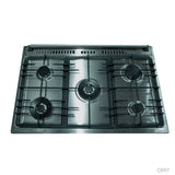 Cuisinière ASTECH 5feux 90X60  à gaz full option ventilo + four électrique CK97MS