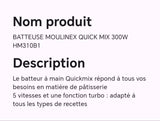 Batteuse moulinex quick mix 300w HM310B1