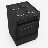 Cuisinière Enduro 4feux 60X60 + four électrique ventilo tourbo noir AFS6004EEBIT