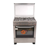 CUISINIERE ASTECH 5FEUX 80X60 A GAZ AVEC FOUR A GAZ INOX 80MIS