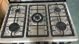 Cuisinière TECHNOLUX 5feux 80X60 à gaz inox TEC80