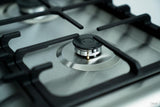 CUISINIERE ASTECH 4FEUX 60X60 A GAZ AVEC ECRAN + FOUR A GAZ ET CHAULEUR TOURN INOX CK66ELCF