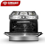 CUISINIERE SMART TECHNOLOGY 5FEUX 90X60 A GAZ INOX ROTISSEUR STC9060C