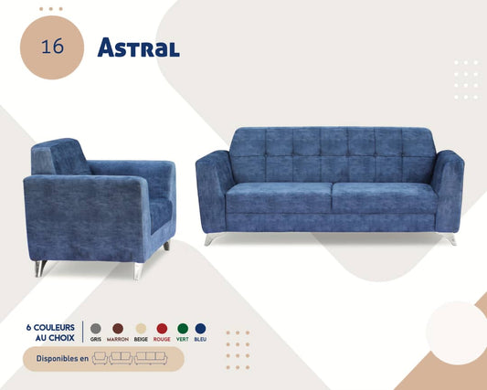 SALON CANAPE 7PLACES COULEUR AU CHOIX ASTRAL