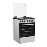 Cuisiniere enduro 4feux 6X60 à gaz double boutton gris AFS6040GGSIT
