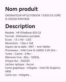 ORDINATEUR HP ELITEBOOK 13 820 G3 CORE I5 256SSD RAM 8GB