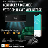 SPLIT CAC 12000BTU INVERTER NOIR AVEC WIFI