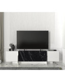 TABLE TELEVISEUR T805 NOIR BLANC 1.80