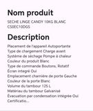 SECHE LINGE CANDY 10KG BLANC CS0EC10DGS