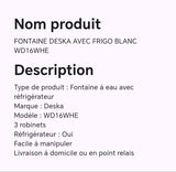 FONTAINE DESKA AVEC FRIGO BLANC WD16WHE