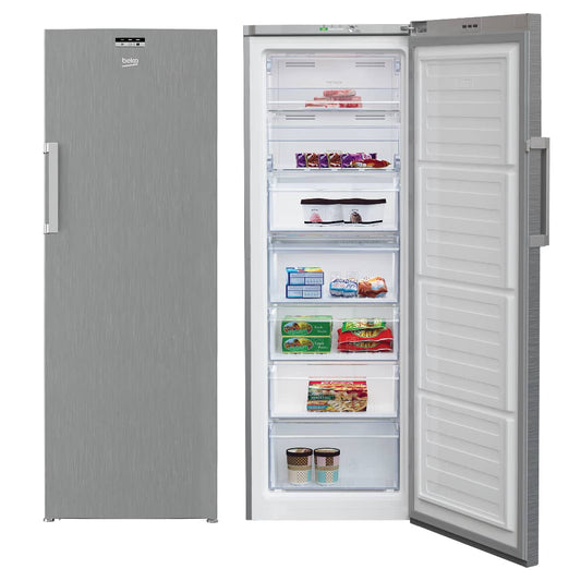 Congélateur BEKO vertical 7tiroirs nofrost gris RFNE320L24X