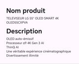 TELEVISEUR LG 55" OLED SMART 4K OLED55CXPVA
