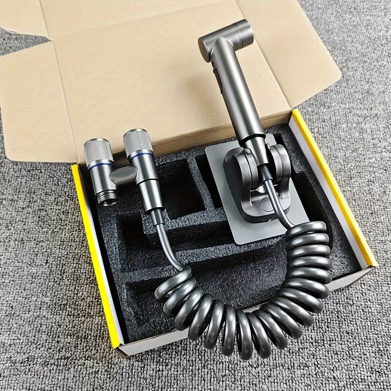 Douchette WC - Double soupape de commande - Long tuyau de douche - Tuyau de douche - Accessoire de bidet